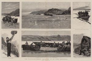 A indústria de pesca de pomares em St Ive, Cornwall